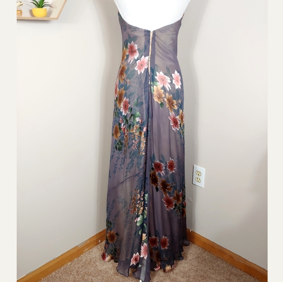 Rare Constance Mccardle Silk Floral Strapless Gown - Picture 3 of 12